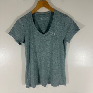Under Armour Women's UA Tech™ Twist V-Neck Short Sleeve T-Shirt Green Small